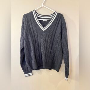 Ardene V-Neck Dark Gray Sweater